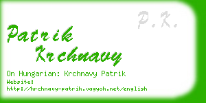 patrik krchnavy business card